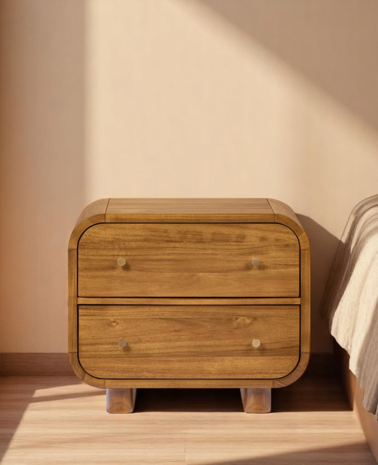 Khia Nightstand - Jepara Real Teak Furniture Manufacture